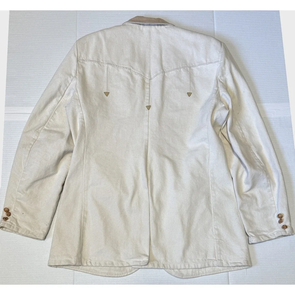 PIONEER WEAR - Mens VINTAGE Canvas Cotton &‎ Leather Accents Jacket - Size 42L